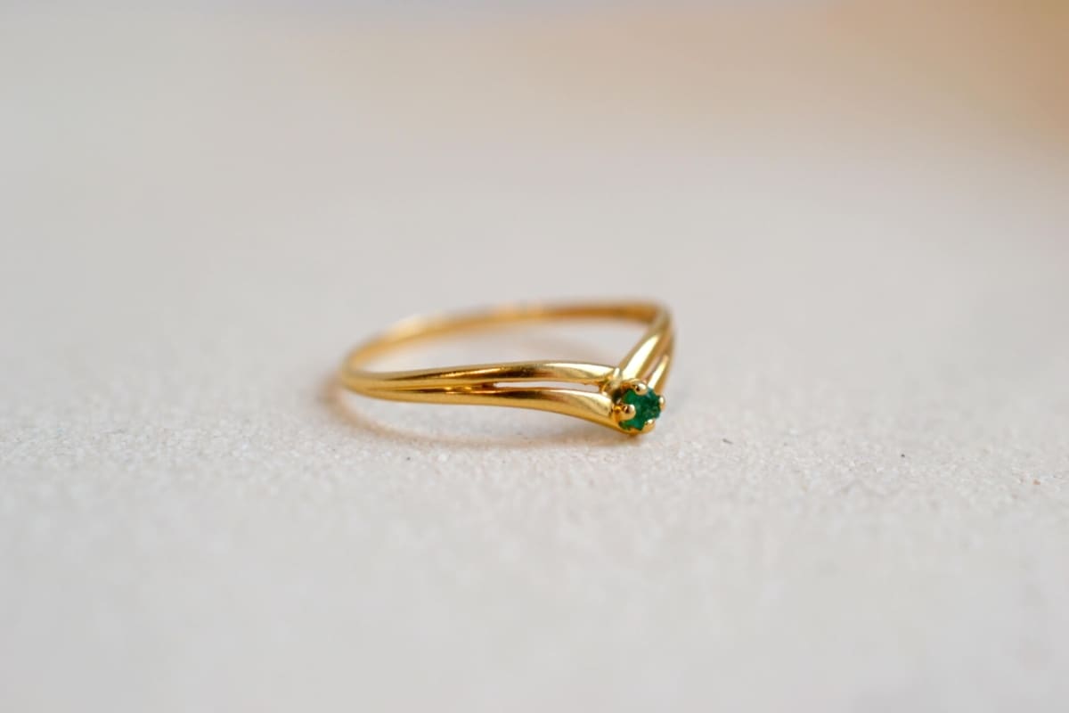 bague solitaire emeraude