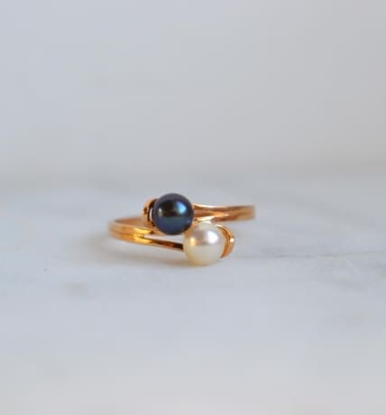 bague toi et moi perles de culture
