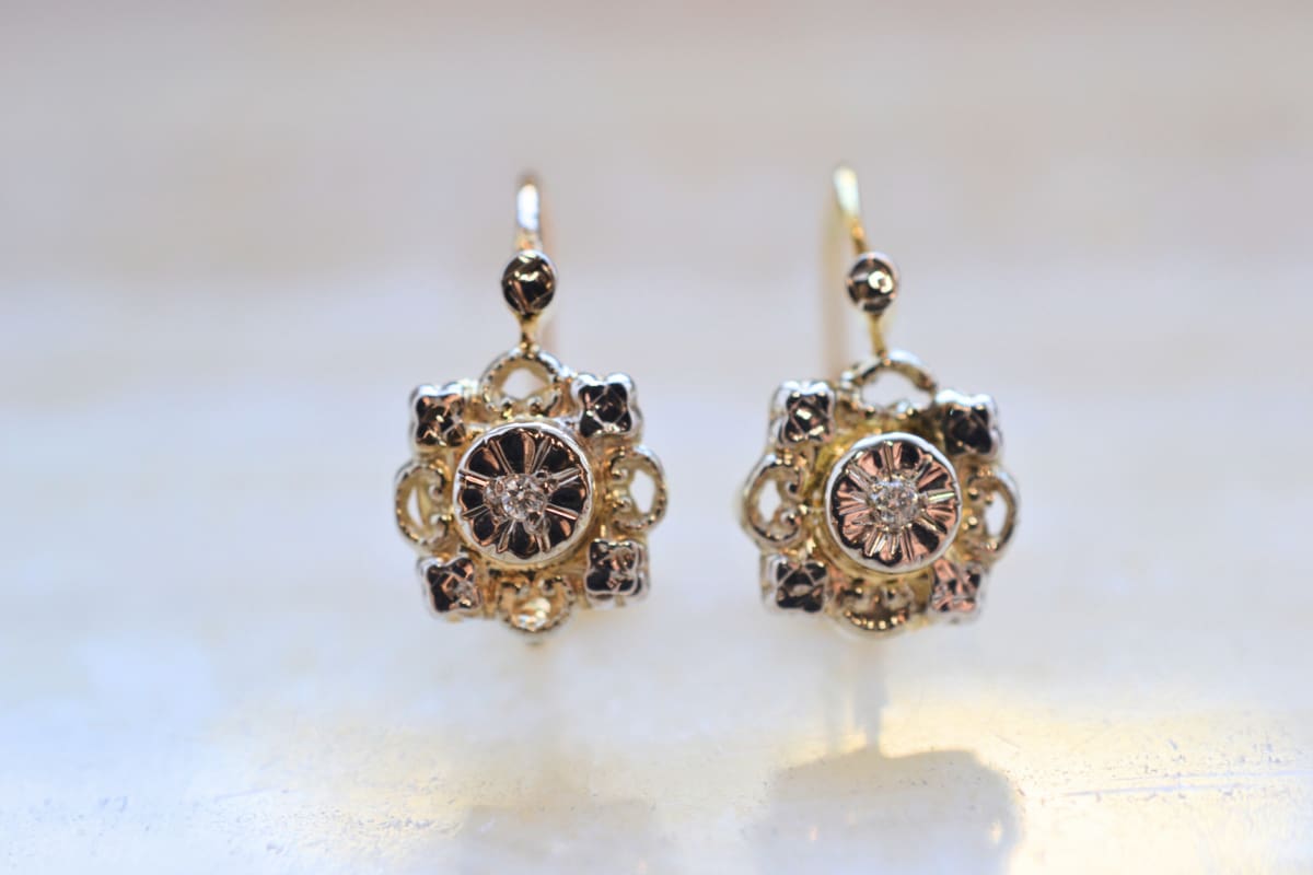 dormeuses 2 ors et diamants