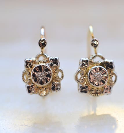 dormeuses 2 ors et diamants