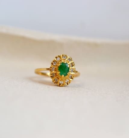 marguerite emeraude et diamants