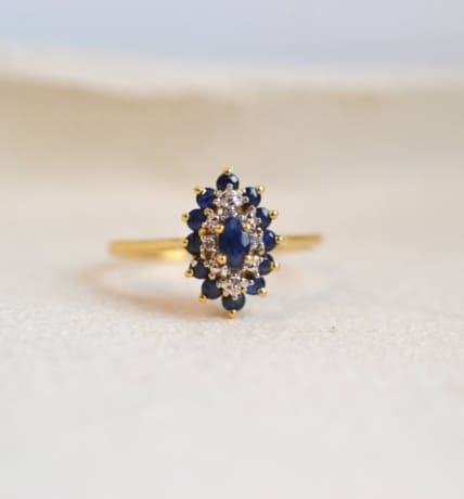 marguerite saphir et diamants