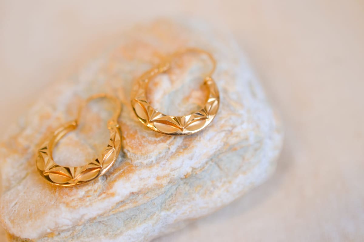 Boucles d'oreilles anciennes en Or jaune 18 carats