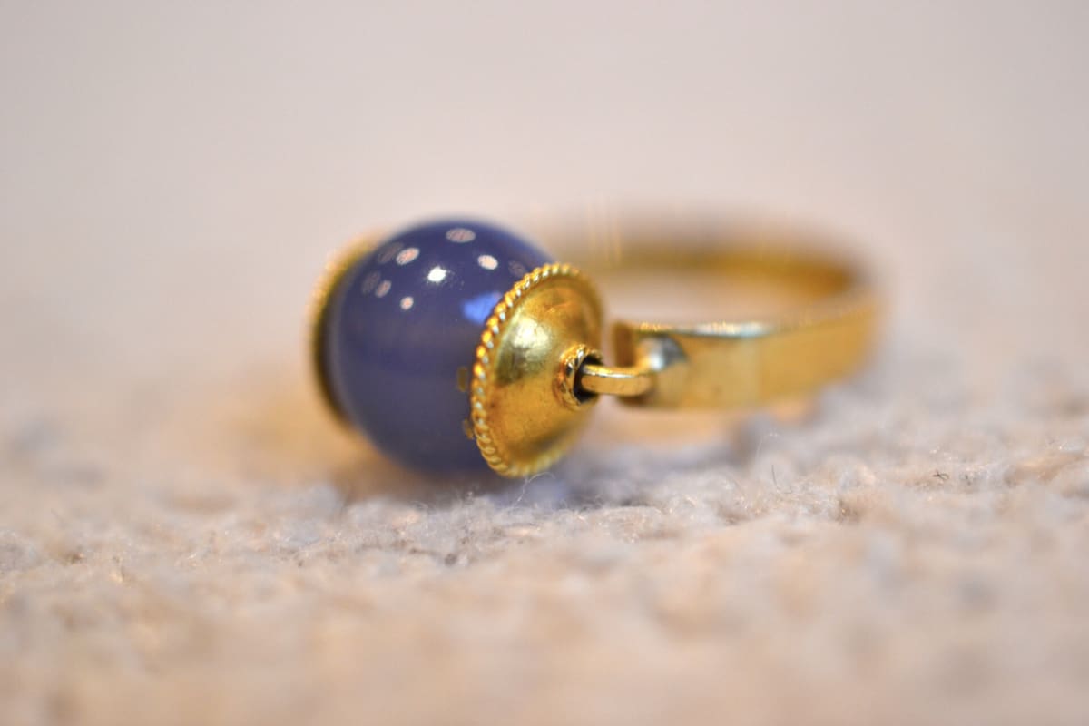 bague calcedoine bleue