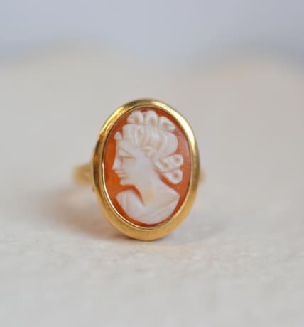 bague camee monture ajouree