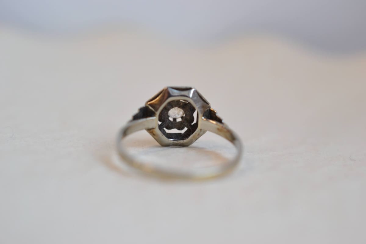 bague fleur art deco