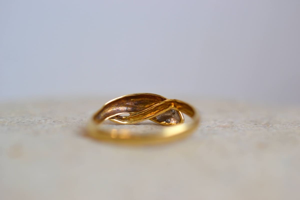 bague forme serpent et diamants