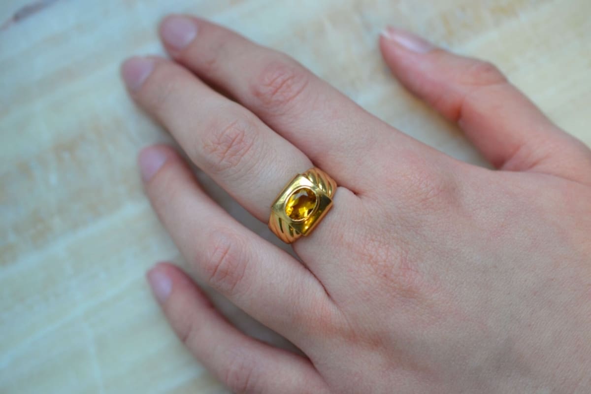bague jonc citrine