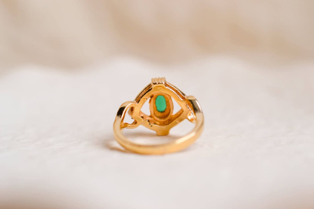 bague oeil chrysoprase