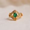 bague oeil egyptien chrysoprase
