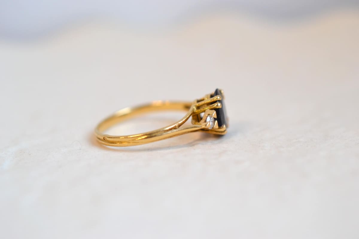 bague saphir et diamants