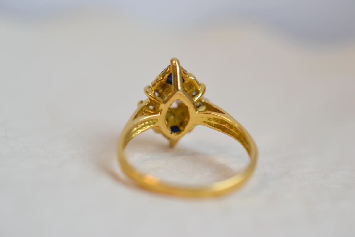 bague saphir et diamants