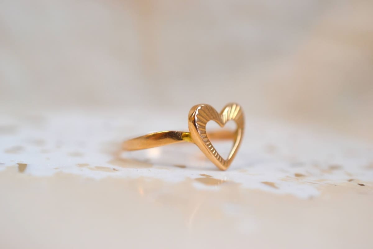 bague coeur ajouree