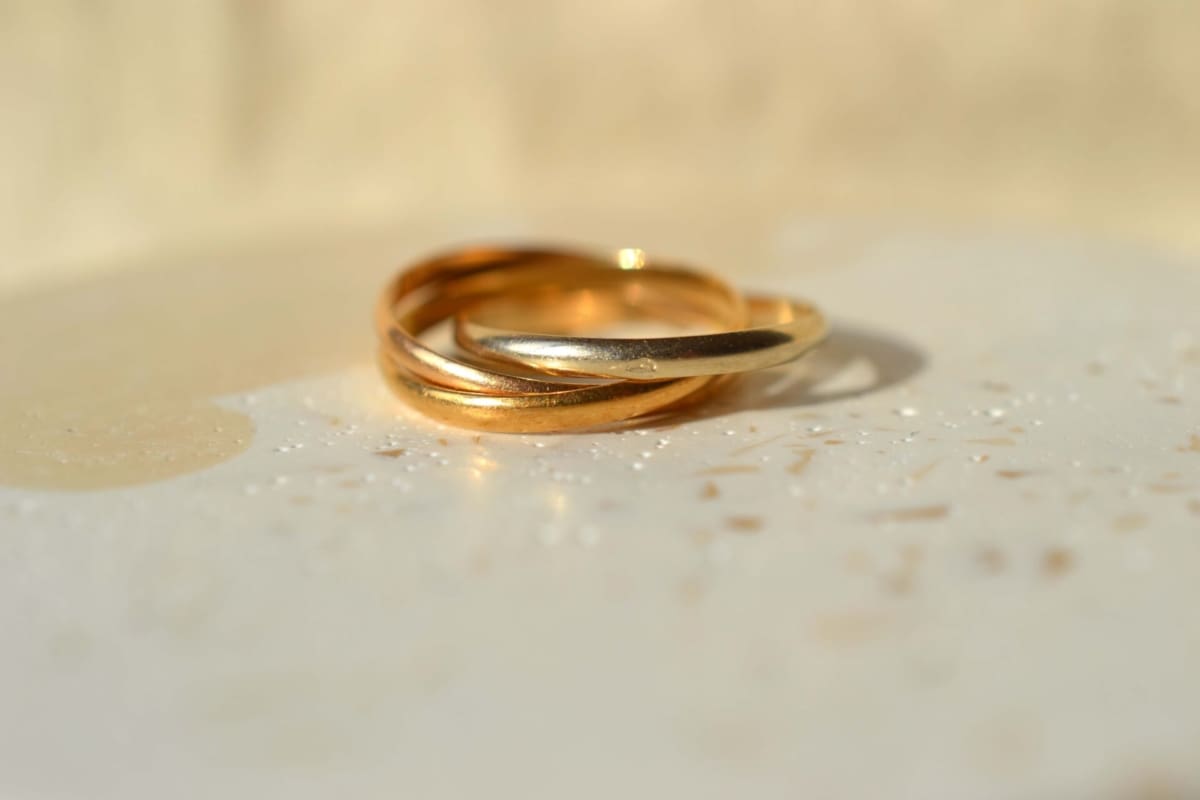 Bague trilogie 3 ors style trinity