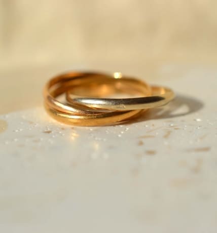 Bague trilogie 3 ors style trinity