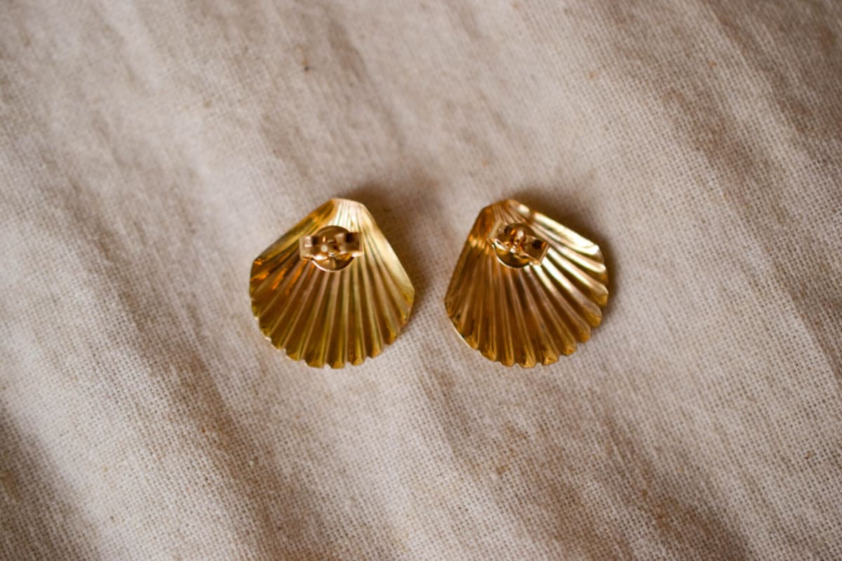 Boucles d'oreilles Vintage en forme de coquillages