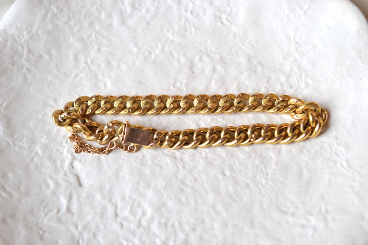 bracelet maille gourmette creuse
