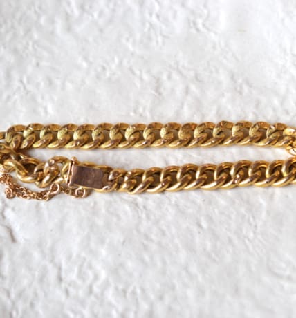 bracelet maille gourmette creuse