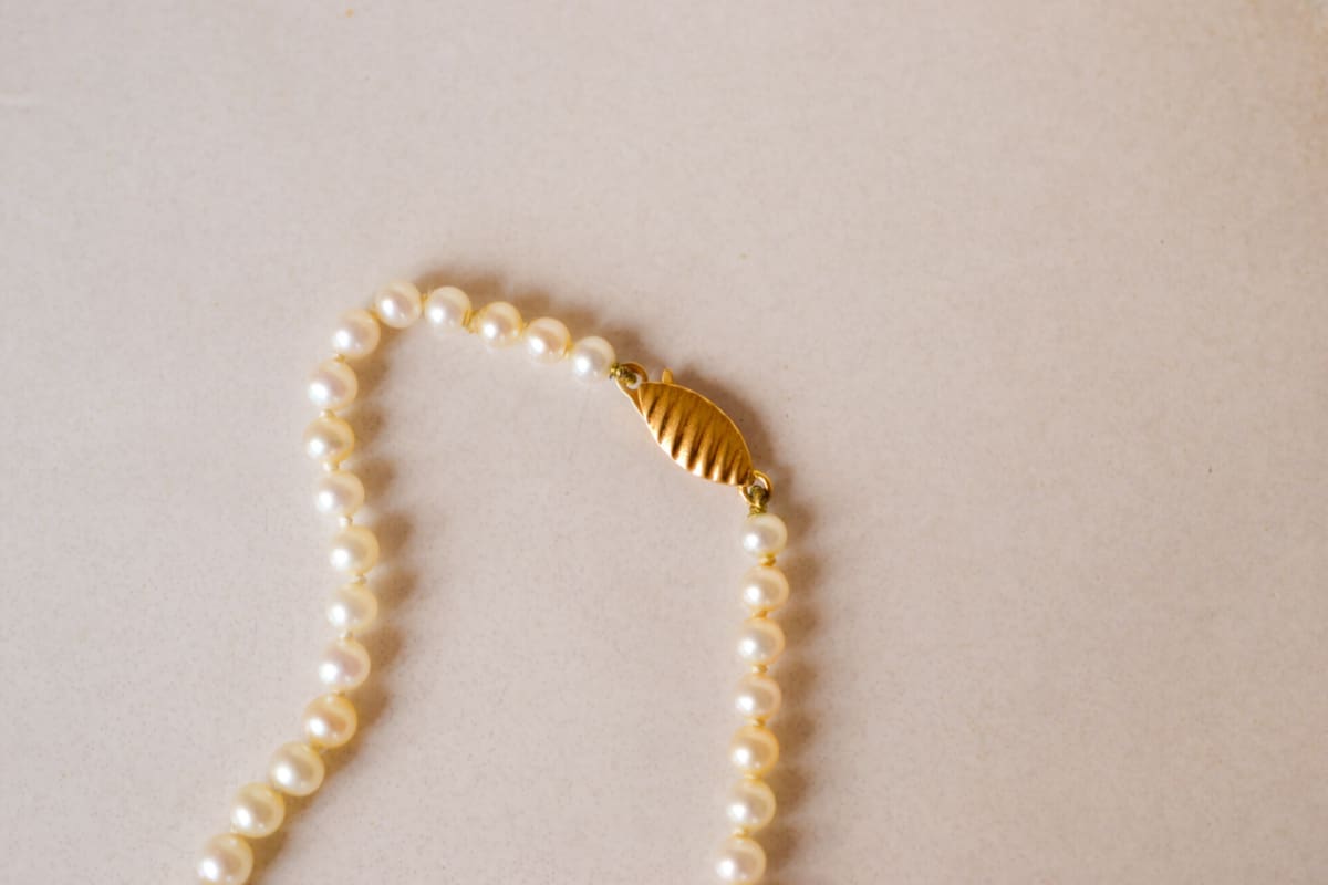 Collier de Perles ancien en Or jaune 18 carats