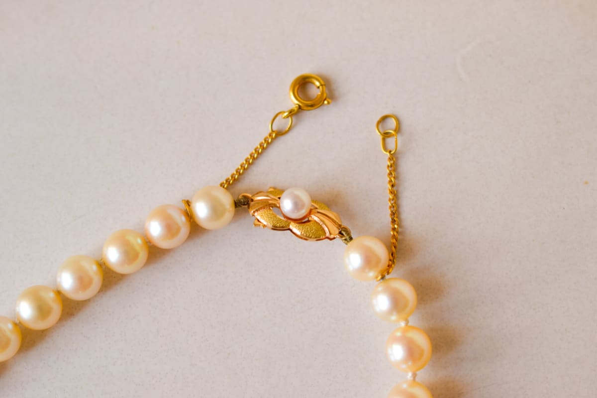 Collier de Perles chocker en Or jaune 18 carats