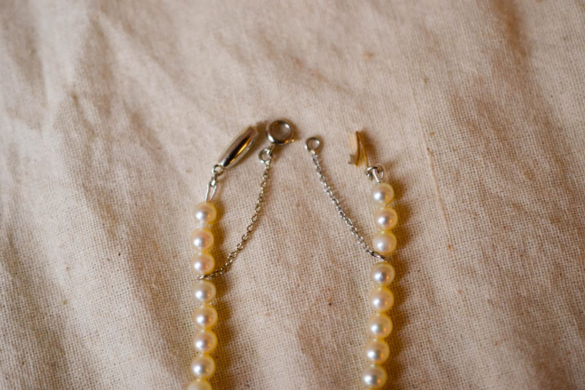 Collier de Perles en Or blanc 18 carats