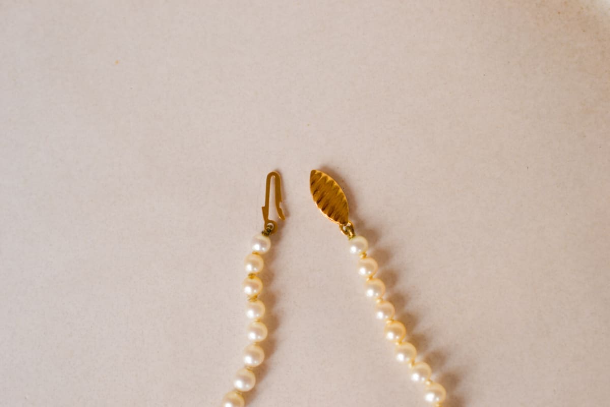 Collier de Perles fin en Or jaune 18 carats