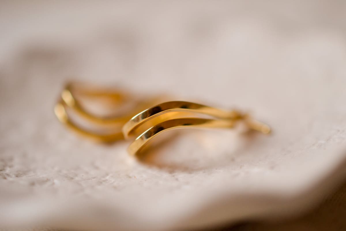 Créoles Vintage en Or 9 carats ovales, mouvementées et ajourées