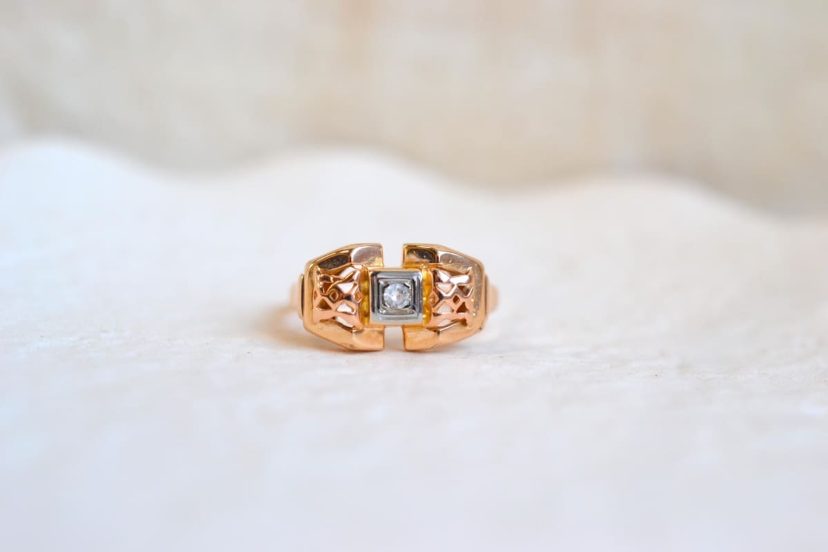 bague art deco oxyde