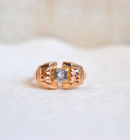 bague art deco oxyde
