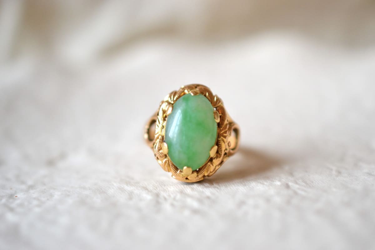 bague cabochon jade jadeite