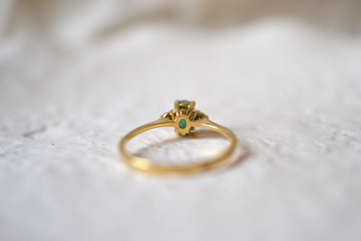 bague emeraude diamants