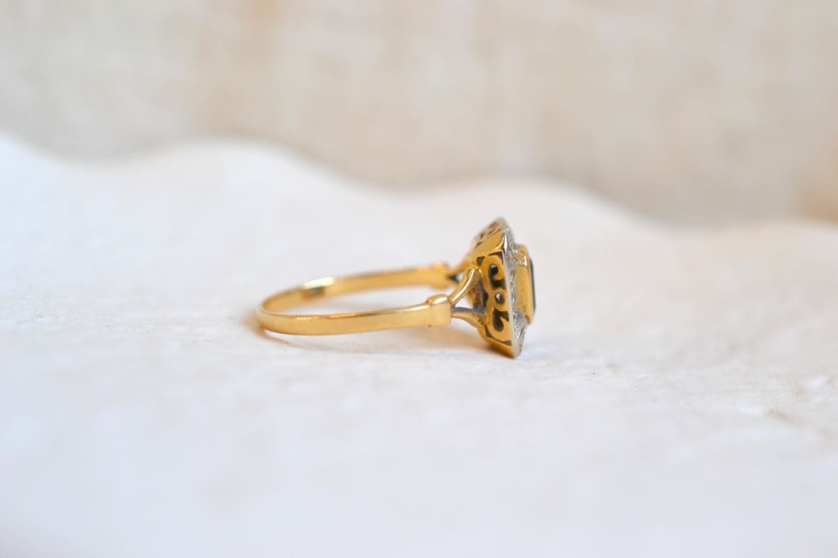 bague saphir et diamants