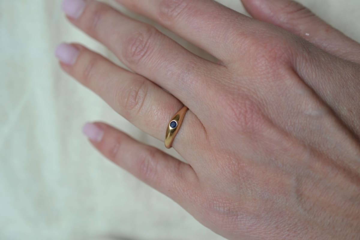 bague saphir jonc