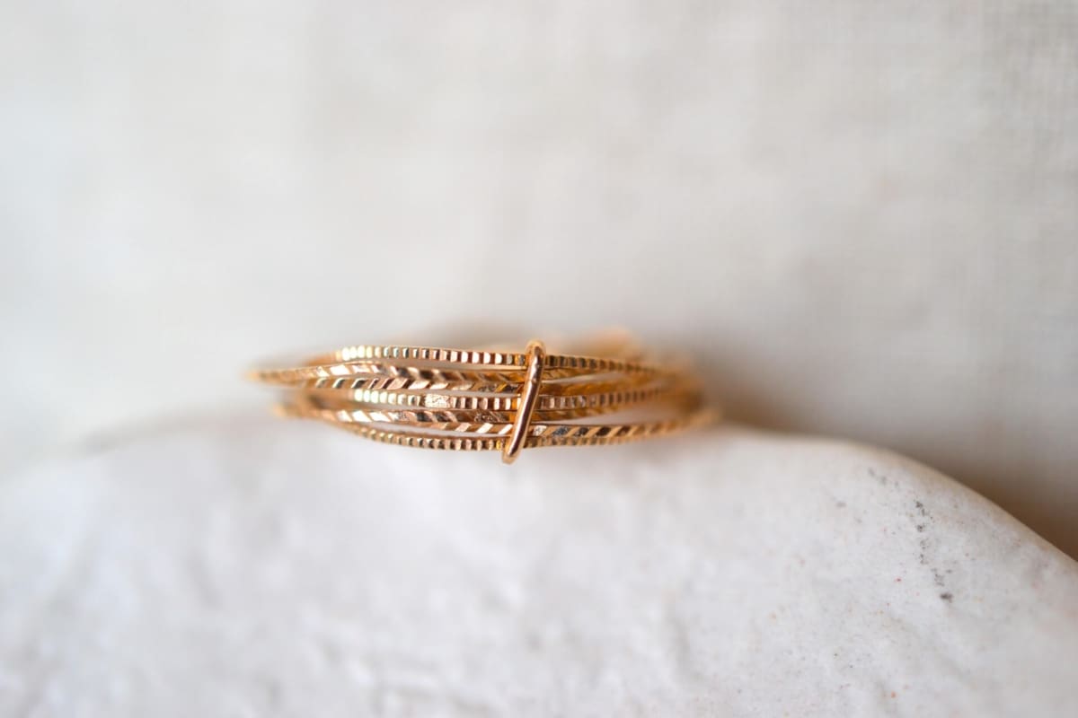 Bague semainier or jaune