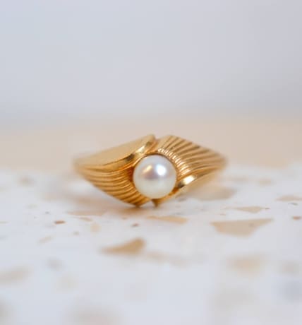bague striee perle