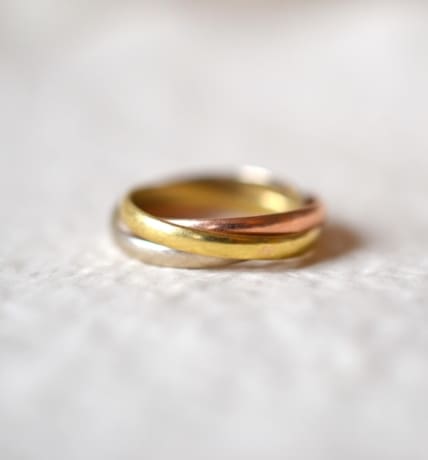 bague trinity anneaux 3 ors