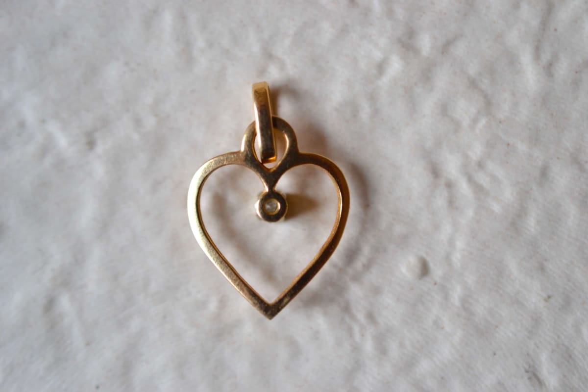 pendentif coeur oxyde