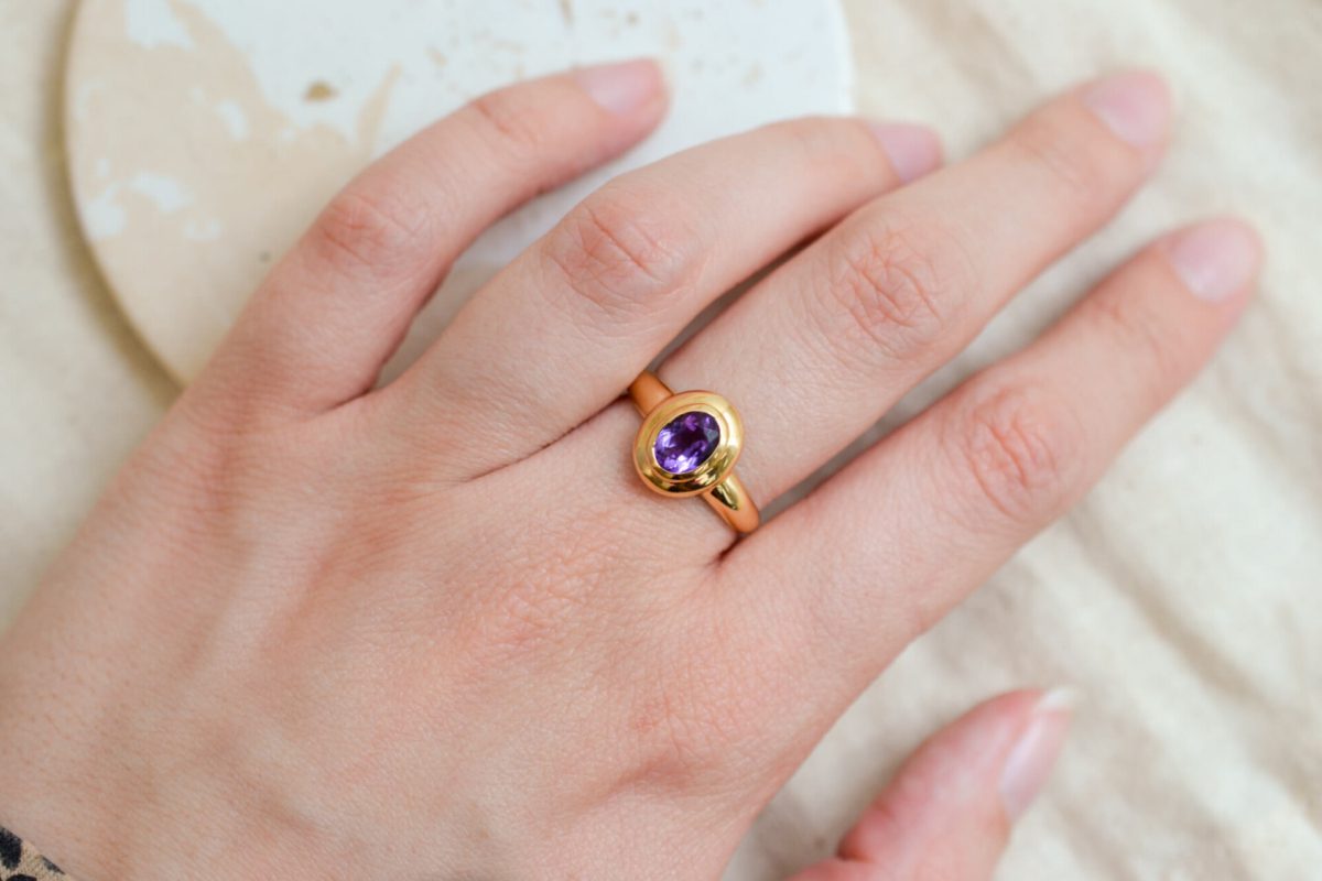 Bague Améthyste en Or jaune 18 carats
