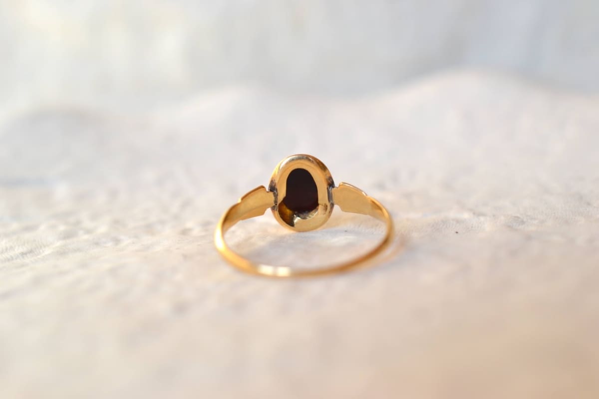 Bague capelet et agate