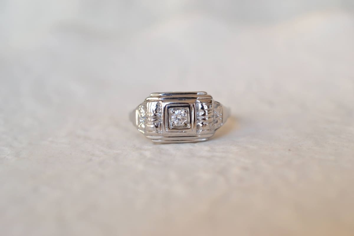 bague art deco diamant
