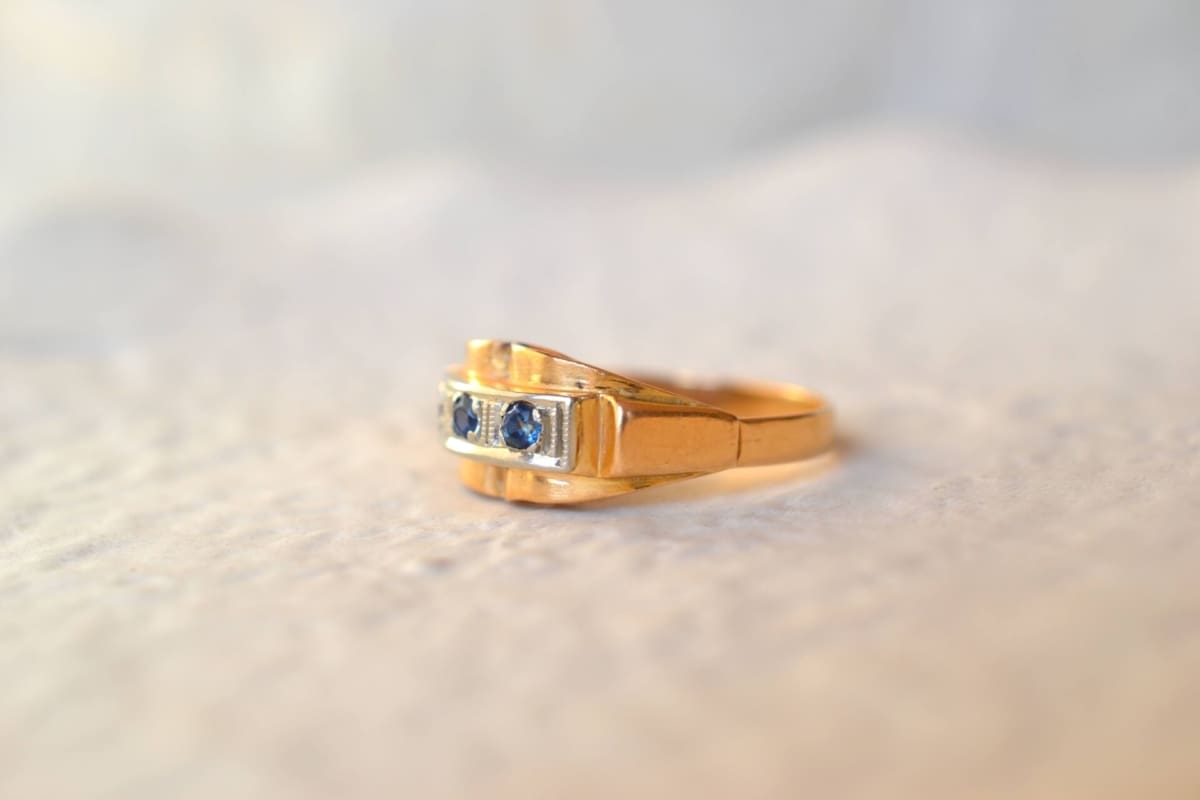 bague saphirs art deco