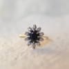 marguerite or blanc diamants et saphir
