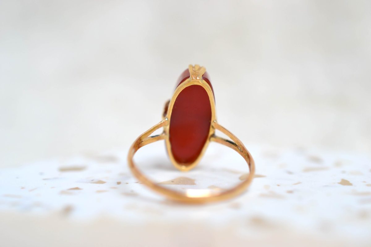 bague agate camee navette
