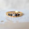 bague ajouree saphirs et oxydes