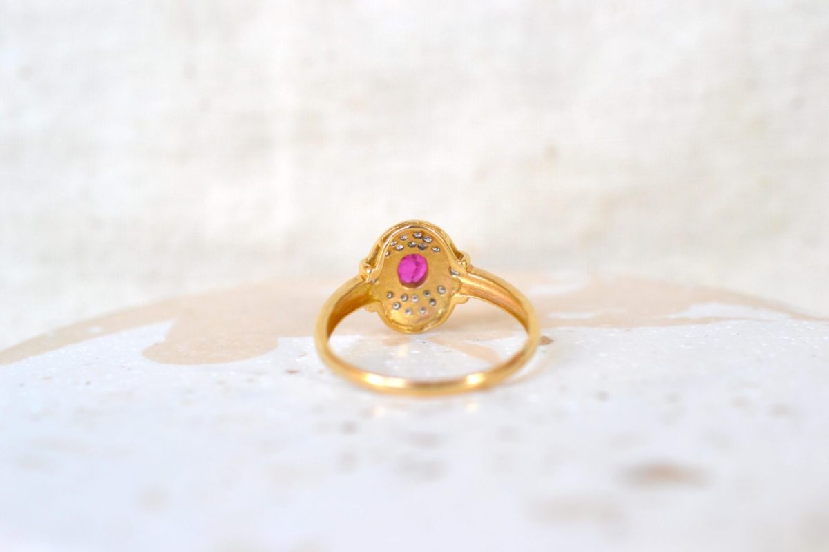 bague diamants et rubis