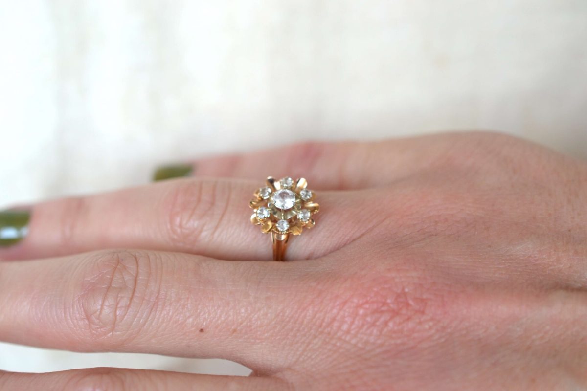 bague fleur oxydes