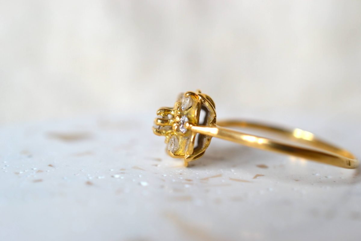 bague oxydes fleurs