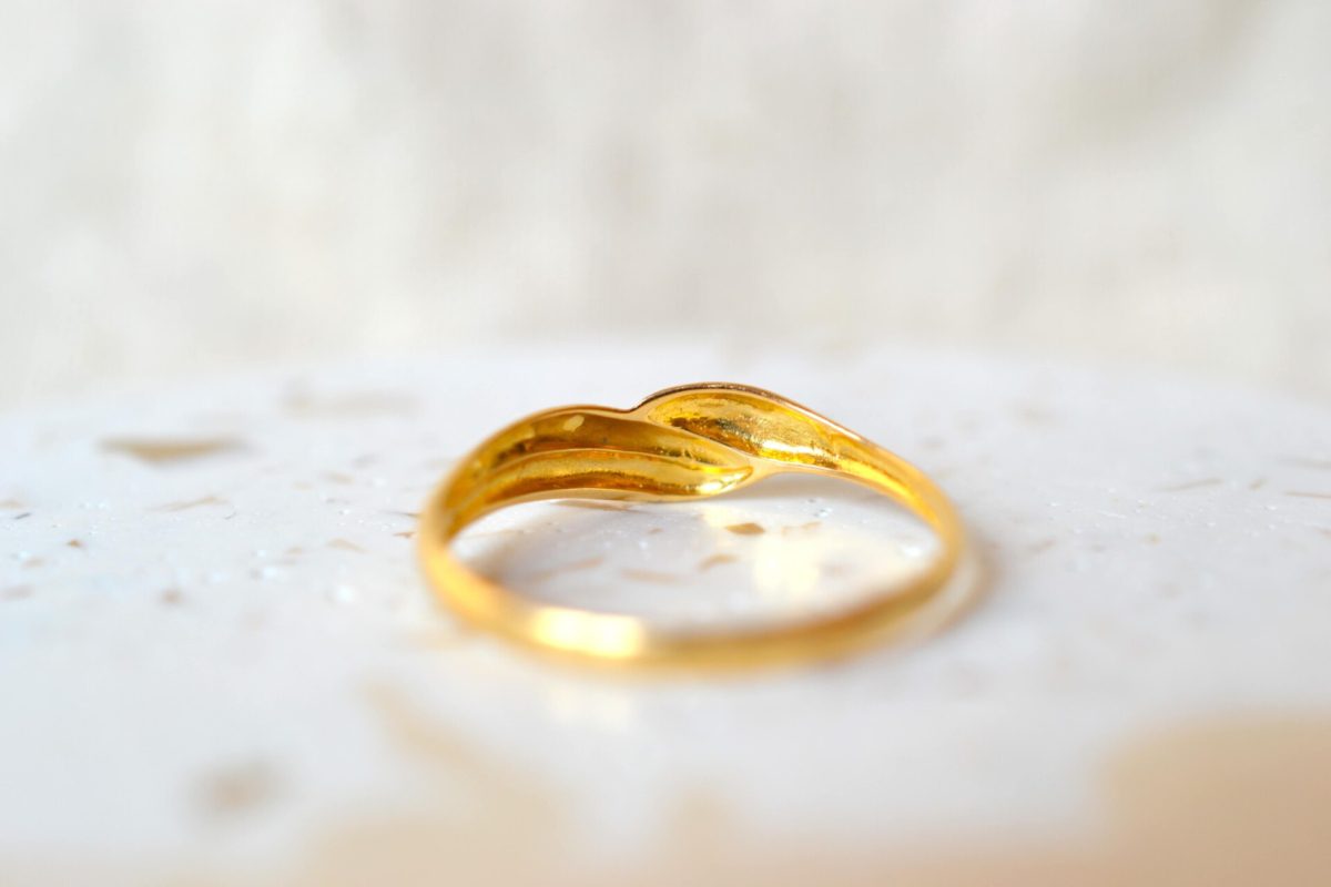 bague rainure or jaune