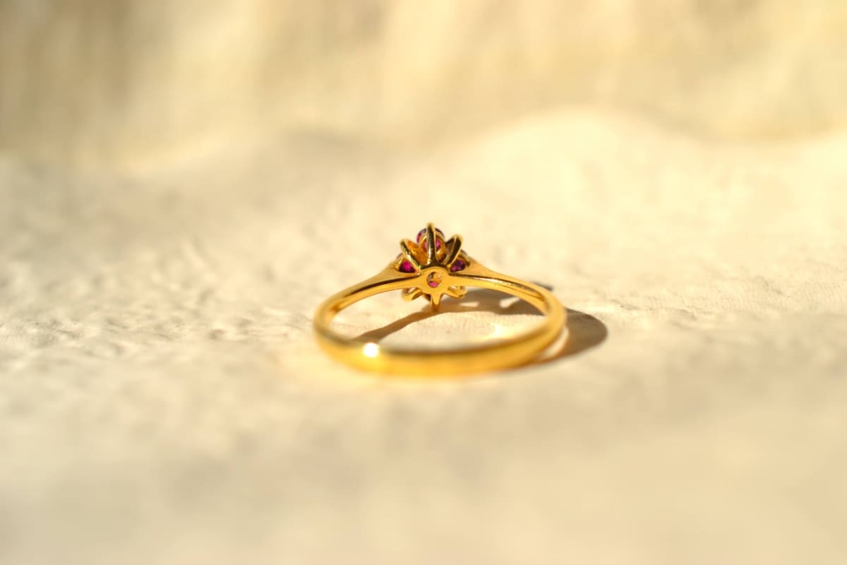 Bague rubis et diamant