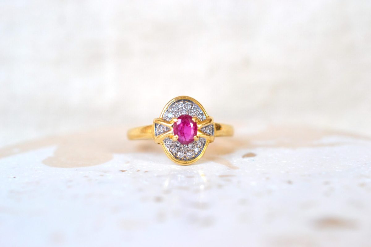 bague rubis et diamants